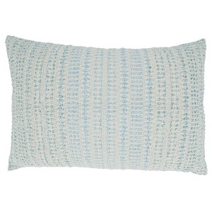 Saro Lifestyle Woven Line Throw Pillow With Poly Filling - 1 of 3