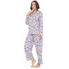 Casual Nights Women's Long Sleeve Rayon Button Down Pajama Set - 2 of 4