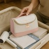 Anna-Kaci Hanging Travel Toiletry Bag with Mesh Pocket and Spacious Compartment Organizer - Pink - 3 of 4
