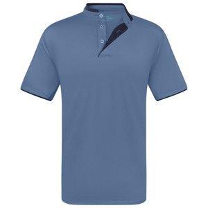 Men's Short Sleeve Henley Polo Shirt with Contrast-Trim - 1 of 4