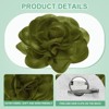 Unique Bargains Alloy Satin Fabric Big Rose Flower Dainty Brooches Pins 1 Pc - 2 of 4