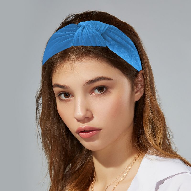 Unique Bargains Women's Velvet Knotted Headbands 1.2" Wide, 2 of 7