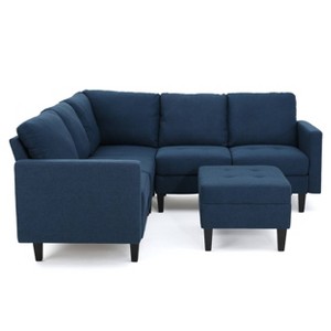 6pc Zahra Sectional Couch Set Deep Blue - Christopher Knight Home, Dark Blue