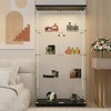 Black Framed Tempered Glass Display Cabinet With Storage Cabinet And Door Lock - 2 of 4