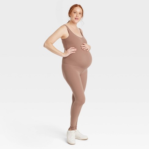 Sleeveless Long Unitard Maternity Jumpsuit - Isabel Maternity by Ingrid &  Isabel™ Brown XL