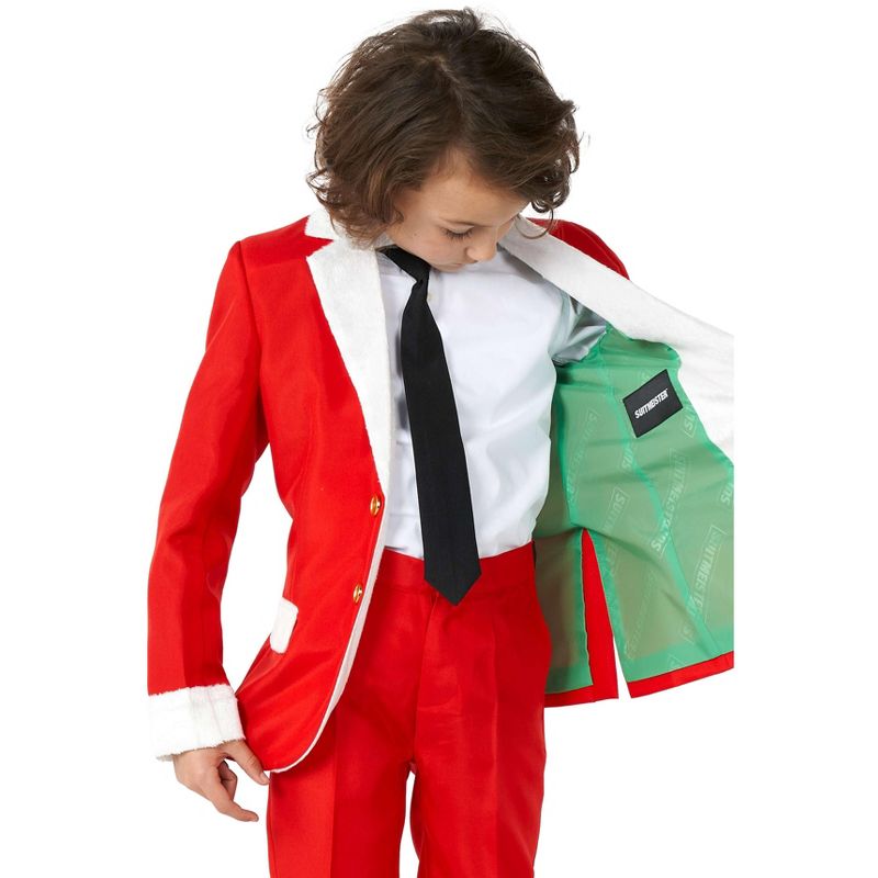 Suitmeister Boys Christmas Suit - Santa Faux Fur - Red, 5 of 8