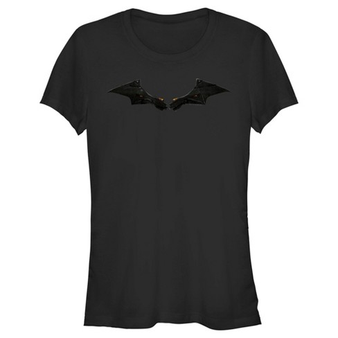 Juniors Womens The Batman Black Armor Batarang T-Shirt - image 1 of 4