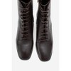 SUDY - Brown Leather Lace Up Boot (Women) brown leather 5.5 Forever & Always Shoes US - 3 of 4