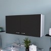 GlasFlength Kitchen Storage Kitchen Wall Cabinet Internal Shelves Cabinet Rectangular Storage Cupboard for Kitchen, Black, 12.6"*39.3"*19.3" - 2 of 4