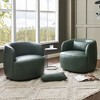 KINWELL 34" Wide Swivel Faux Leather Armchair Upholstered PU Leather Accent Chairs, Set of 2 - 2 of 4