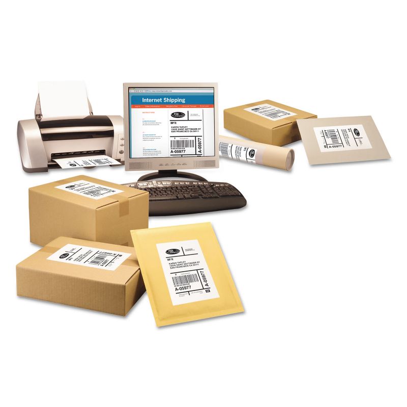Avery Shipping Labels w/TrueBlock Technology Laser/Inkjet 5.5 x 8.5 White 1000/Box 95900, 4 of 10