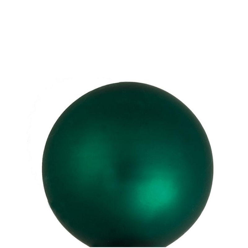 Northlight Matte Finish Glass Christmas Ball Ornaments 1.25" (30mm) - Emerald Green - 40ct, 2 of 3