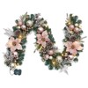 COZONY 6ft Prelit Christmas Garland with 20 LED Lights & Rose Gold Balls, Battery Timer for Decor - 2 of 4