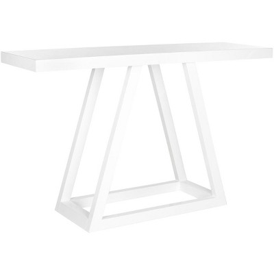 Sutton Transitional White Lacquer Rectangular Console Table