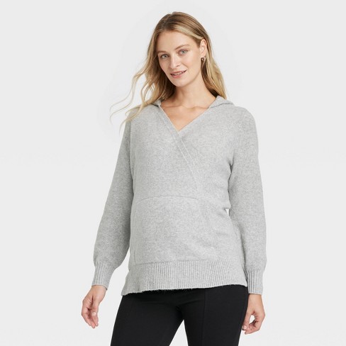 Maternity and nursing hoodie Sweet Home grey