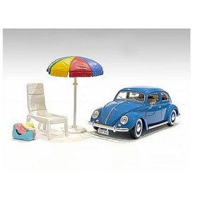 "Beach Girls" Accessories (Beach Chair and Beach Umbrella and Duffle Bag) for 1/24 Scale Models by American Diorama - 1 of 3