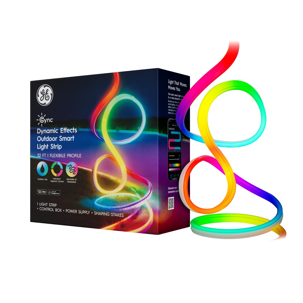 GE Household Lighting 32' Dynamic Effects Outdoor Full Color Smart Light Strip