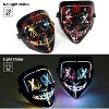 2 Pack  Light-Up Scary Mask with 3 Lighting Modes, Perfect for Halloween Festival Party - 4 of 4