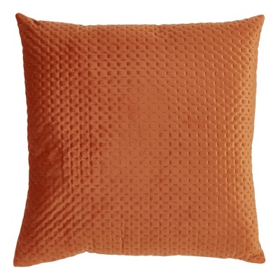 Poly Filled Pinsonic Velvet Pillow Rust - Saro Lifestyle