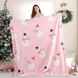 Lomsoe Christmas Throw Blanket Flannel Blanket for Couch and Bed, Lightweight Cozy Blanket Christmas Decor Christmas Gift. - 1 of 4