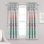 Elephant Striped Window Curtain Panels - Lush Décor