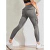 DOMETOUR Women's Elastic Tights Hip-up Bottom-up Pants Pocket Buttons Yoga Pants Yoga Pants - image 2 of 4