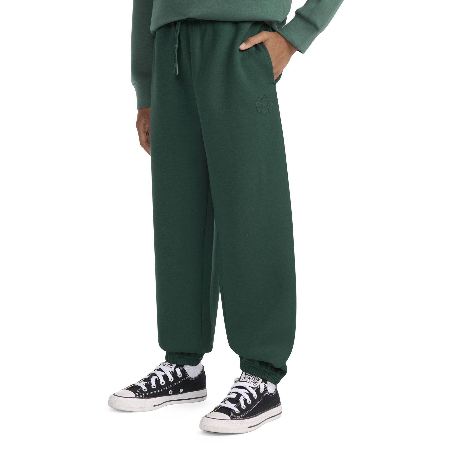 Converse® Boys' Fleece All Star Logo Pull-On Jogger Pants - Green S
