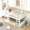 Twin over Twin House Shaped Bunk Bed with  Ladder and Guardrail-ModernLuxe - image 3 of 4