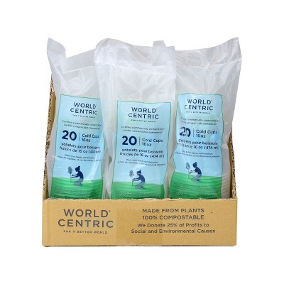 World Centric Cold Cups - Case of 12/20 pack, 16 oz