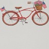 Rerun Island Women's American Bicycle Americana 4Th Of July Short Sleeve Graphic Cotton Baby Tee - Cloud Dancer S - 2 of 4