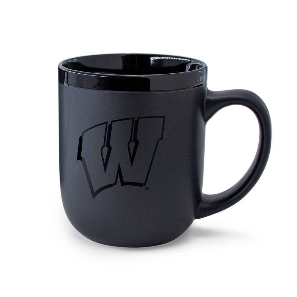 Photos - Glass NCAA Wisconsin Badgers 12oz Ceramic Coffee Mug - Black