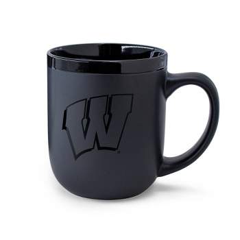 NCAA Wisconsin Badgers 12oz Ceramic Coffee Mug - Black