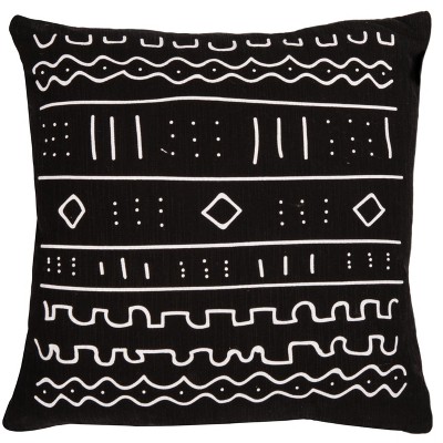 Rila Pillow - Black/White - 18" x 18" - Safavieh