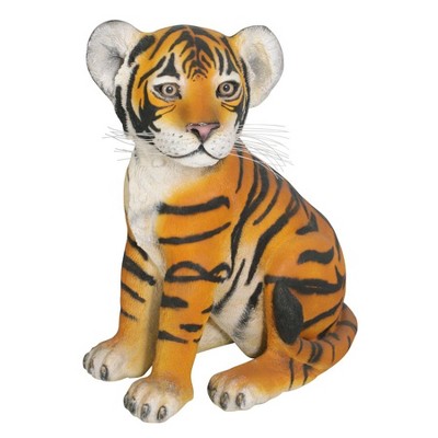 Design Toscano The Grand-Scale Sitting Bengal Tiger Cub Statue