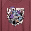 Women's - Teenage Mutant Ninja Turtles - Shredder Lights Lightweight French Terry Wide Neck Long Sleeve Shirt - 2 of 4