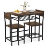 Resenkos Kitchen Table and Chairs Sets,Dining Table Set,Dining Table Set with Metal Frame and Storage Rack-Rustic Brown - 4 of 4