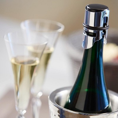 Westmark Silver Metal Champagne Stopper with Spring-Loaded Clamp