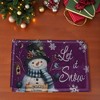 Unique Bargains Christmas Place Mats Snowman Flax 11.8"x17.7" 2 Pcs - 2 of 4