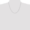 Black Bow Jewelry 1mm 14k White Gold Diamond Cut Round Wheat Chain Necklace - 2 of 4