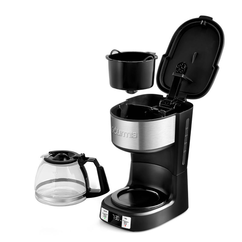 Gourmia 5 Cup Programmable Drip Coffee Maker with Brew Later Black, 6 of 10
