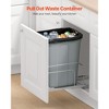 VEVOR Pullout Trash Can for Kitchen Cabinets, 35 QT Garbage Waste Recycling Bin, Under Mount Waste Container, Gray - 3 of 4