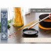 Nat & Jules Matte Black 6 x 4 Glossy Ceramic Oval Countertop Spoon Rest - 3 of 4