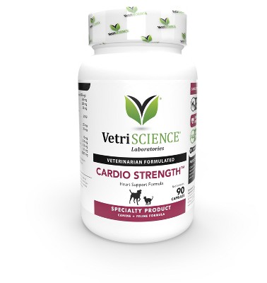 VetriScience Cardio Strength, Heart Health Supplement for Dogs & Cats, 90 Capsules