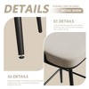 Wooakway 360°Swivel Bar Stools Set of 2, Metal Leg Modern Luxury Bar Chair, Suitable for Family Dining, Kitchen island - 3 of 4