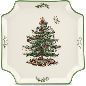 Spode Christmas Tree Square Canape Plate - 1 of 4