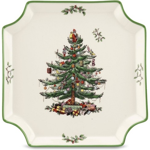 Spode Christmas Tree Square Canape Plate - image 1 of 4