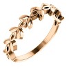 Pompeii3 14k Rose Gold Womens Marquise Design 4mm Wedding Band Stackable Ring - 3 of 4