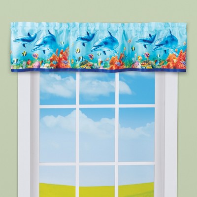Dolphins and Tropical Fish Polyester Window Valance