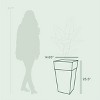 Bloem 25" Tall Finley Square Resin Planter with Optional Knockout Drainage - 4 of 4