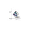 Black Bow Jewelry Sterling Silver with Multicolor Crystals Bead Charm - 2 of 3
